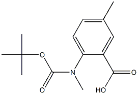 2-((叔丁氧羰基)(甲基)氨基)-5-甲基苯甲酸, 886362-46-5, 结构式