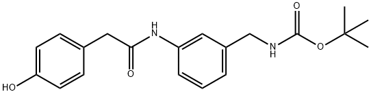 {3-[2-(4-HYDROXY-PHENYL)-ACETYLAMINO]-BENZYL}-CARBAMIC ACID TERT-BUTYL ESTER
 Structure