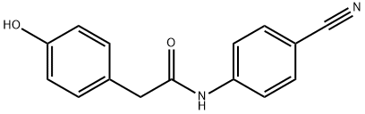 N-(4-CYANO-PHENYL)-2-(4-HYDROXY-PHENYL)-ACETAMIDE
 化学構造式