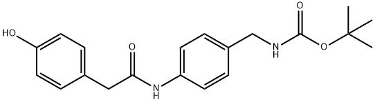 {4-[2-(4-HYDROXY-PHENYL)-ACETYLAMINO]-BENZYL}-CARBAMIC ACID TERT-BUTYL ESTER
 Structure