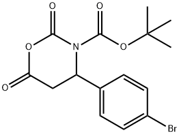 N-BOC-BETA-ALANINE-BETA-4'-BROMOPHENYL-N-CARBOXYANHYDRIDE
 Struktur