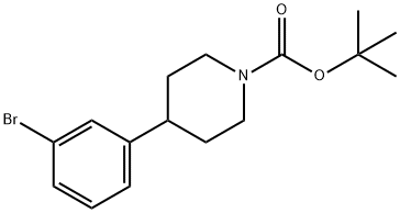 4-(3-ブロモ-フェニル)-1-N-BOC-ピペリジン 化学構造式