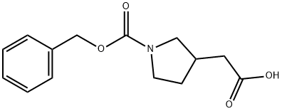 1-N-CBZ-PYRROLIDINE-3-ACETIC ACID
 Structure