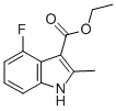 4-フルオロ-2-メチルインドール-3-カルボン酸エチルエステル 化学構造式