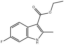 6-氟-2-甲基-1H-吲哚-3-羧酸乙酯 结构式