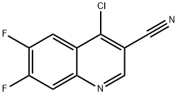 4-CHLORO-6,7-DIFLUORO-QUINOLINE-3-CARBONITRILE
 Structure
