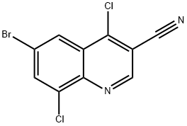 4,8-二氯-6-溴-喹啉-3-甲腈, 886362-77-2, 结构式