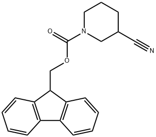 3-CYANO-1-N-FMOC-PIPERIDINE
 Structure