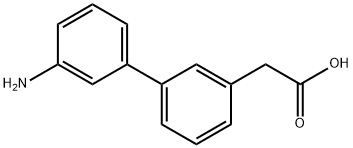 3-BIPHENYL-3'-AMINO-ACETIC ACID
 Struktur