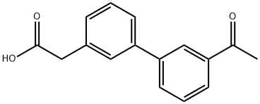 3-BIPHENYL-3'-ACETYL-ACETIC ACID
 Structure