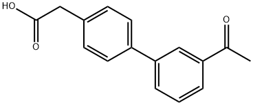 4-BIPHENYL-3'-ACETYL-ACETIC ACID
 Struktur