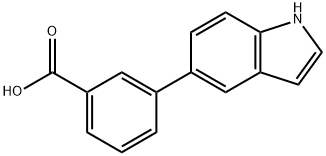 3-(1H-インドール-5-イル)安息香酸 化学構造式