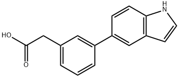3-(1H-吲哚-5-基)苯乙酸, 886363-20-8, 结构式
