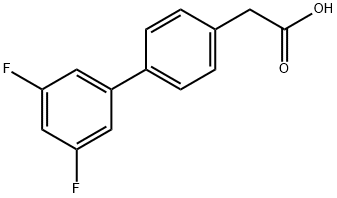4-BIPHENYL-3',5'-DIFLUORO-ACETIC ACID
 Structure