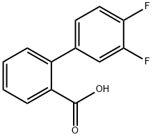 2-BIPHENYL-3',4'-DIFLUORO-CARBOXYLIC ACID
 Struktur