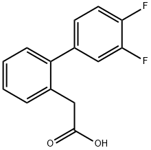 2-BIPHENYL-3',4'-DIFLUORO-ACETIC ACID
 Struktur