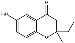 6-AMINO-2-ETHYL-2-METHYL-CHROMAN-4-ONE
 Struktur
