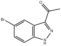 1-(5-ブロモ-1H-インダゾール-3-イル)エタノン 化学構造式