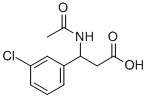 N-乙酰基-2-(3-氯苯基)-DL-Β-丙氨酸 结构式