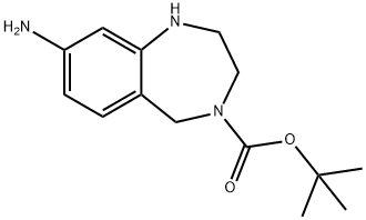 8-AMINO-1,2,3,5-TETRAHYDRO-BENZO[E][1,4]DIAZEPINE-4-CARBOXYLIC ACID TERT-BUTYL ESTER
 Structure