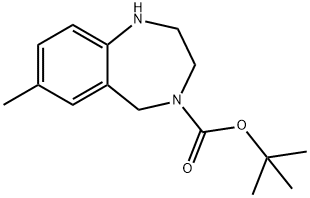 4-BOC-7-メチル-2,3,4,5-テトラヒドロ-1H-ベンゾ[E][1,4]ジアゼピン 化学構造式