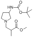 3-(3-BOC-AMINO-PYRROLIDIN-1-YL)-2-METHYL-PROPIONIC ACID METHYL ESTER
 Struktur