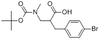 2-N-BOC-3-(4-BROMO-PHENYL)-2-METHYLAMINOMETHYL-PROPIONIC ACID
 化学構造式