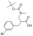 2-(3-溴苄基)-3-((叔丁氧羰基)(甲基)氨基)丙酸, 886364-79-0, 结构式