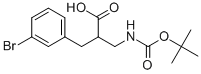 2-N-BOC-2-AMINOMETHYL-3-(3-BROMO-PHENYL)-PROPIONIC ACID
 Struktur