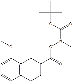 2-N-BOC-8-METHOXY-2-METHYLAMINO-1,2,3,4-TETRAHYDRO-NAPHTHALENE-2-CARBOXYLIC ACID
 Struktur