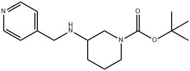3-((吡啶-4-基甲基)氨基)哌啶-1-羧酸叔丁酯, 886364-97-2, 结构式