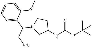 3-N-BOC-AMINO-1-[2-AMINO-1-(2-METHOXY-PHENYL)-ETHYL]-PYRROLIDINE
 Structure