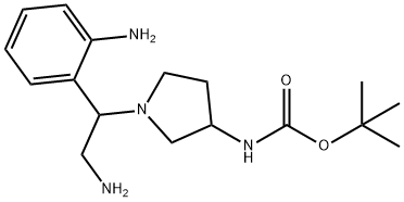 3-N-BOC-AMINO-1-[2-AMINO-1-(2-AMINO-PHENYL)-ETHYL]-PYRROLIDINE
 Structure