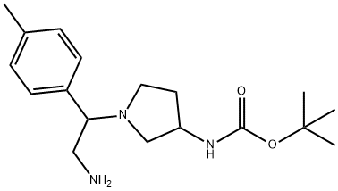 3-N-BOC-1-(2-AMINO-1-P-TOLYL-ETHYL)-PYRROLIDINE
Structure