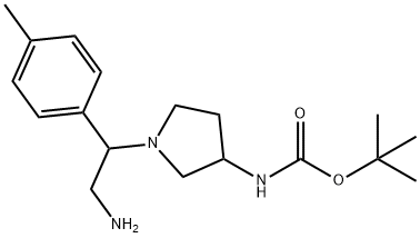 3-N-BOC-1-(2-AMINO-1-P-TOLYL-ETHYL)-PYRROLIDINE
 Structure