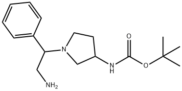 3-N-BOC-AMINO-1-(2-AMINO-1-PHENYLETHYL)-PYRROLIDINE
 Structure