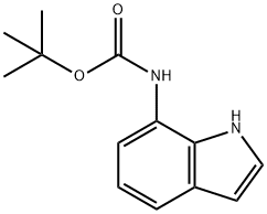 7-N-叔丁氧羰基-氨基吲哚, 886365-44-2, 结构式