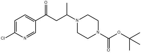 1-(6-CHLORO-PYRIDIN-3-YL)-3-(4-BOC-PIPERAZIN-1-YL)-BUTAN-1-ONE
 Struktur