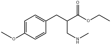 ETHYL 3-(4-METHOXY-PHENYL)-2-METHYLAMINOMETHYL-PROPIONATE
 化学構造式