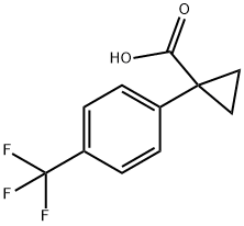 1-[4-(トリフルオロメチル)フェニル]シクロプロパン-1-カルボン酸 化学構造式