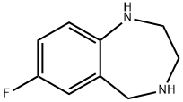 7-フルオロ-2,3,4,5-テトラヒドロ-1H-ベンゾ[E][1,4]ジアゼピン 化学構造式