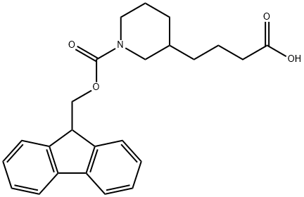 4-(1-FMOC-PIPERIDIN-3-YL)-BUTYRIC ACID
 化学構造式