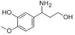3-(3-HYDROXY-4-METHOXYPHENYL)-DL-BETA-ALANINOL
 Structure