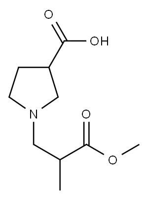 1-(2-METHOXYCARBONYL-PROPYL)-PYRROLIDINE-3-CARBOXYLIC ACID Struktur