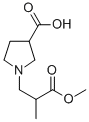 1-(2-METHOXYCARBONYL-PROPYL)-PYRROLIDINE-3-CARBOXYLIC ACID Struktur