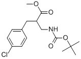 METHYL 2-N-BOC-2-AMINOMETHYL-3-(4-CHLORO-PHENYL)-PROPIONATE
 化学構造式