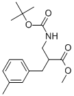 METHYL 2-N-BOC-2-AMINOMETHYL)-3-M-TOLYL-PROPIONATE
 Struktur
