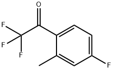 2'-メチル-2,2,2,4'-テトラフルオロアセトフェノン 化学構造式