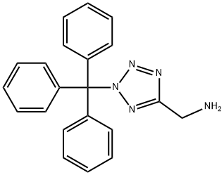 (2-三苯甲基-2H-四唑-5-基)甲胺, 886370-78-1, 结构式