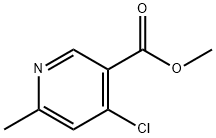 4-クロロ-6-メチルピリジン-3-カルボン酸メチル 化学構造式
